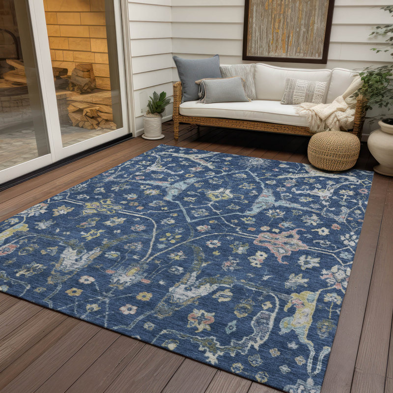 Machine Washable Indoor/Outdoor Derrick ACN2233 Global Rug, Rectangle 2'6" x 3'10"