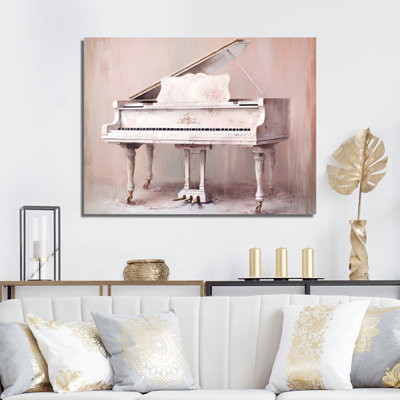 «Pink Pastel Piano Play V», reproduction sur toile