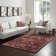 Tapis bourgogne et beige Modway Cynara
