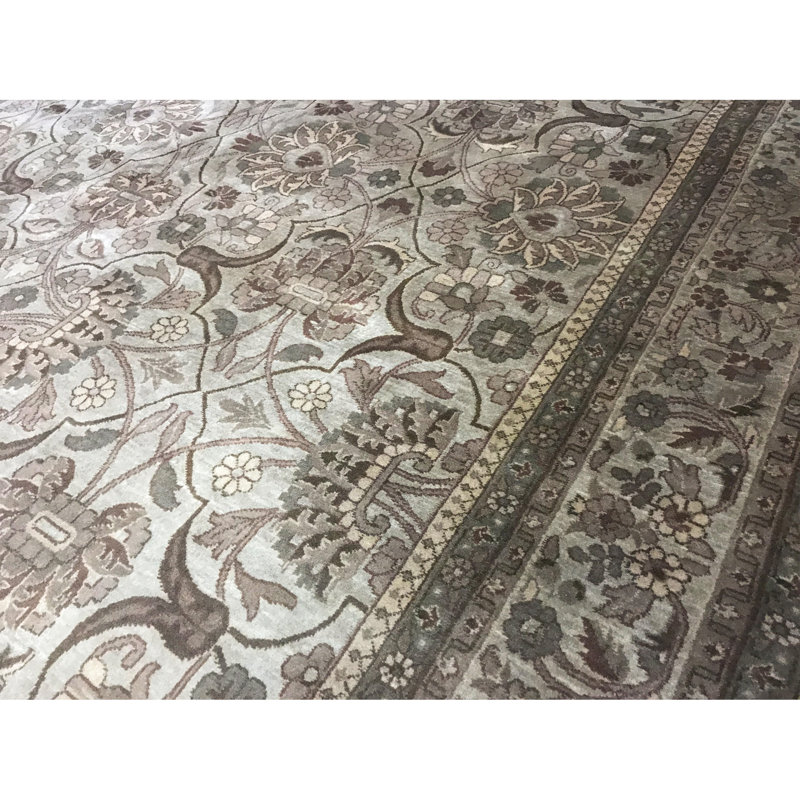 Marquis Wool Oriental Area Rug in Brown/Beige, Rectangle 4'3" x 6'2"