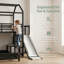Lit superposé avec glissade AVELOR avec glissoire, veilleuse à DEL, rideau d'intimité et rangement mobile pour enfants-139696916-139696917