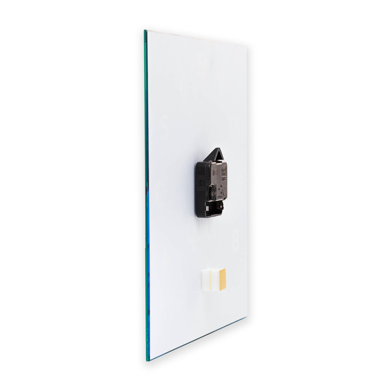 Iciar Glass Wall Clock, White