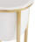 Round White Planter With Gold Metal Base, 10", 13"