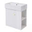 Meuble-lavabo flottant avec lavabo en céramique et rangement à droite-483512950