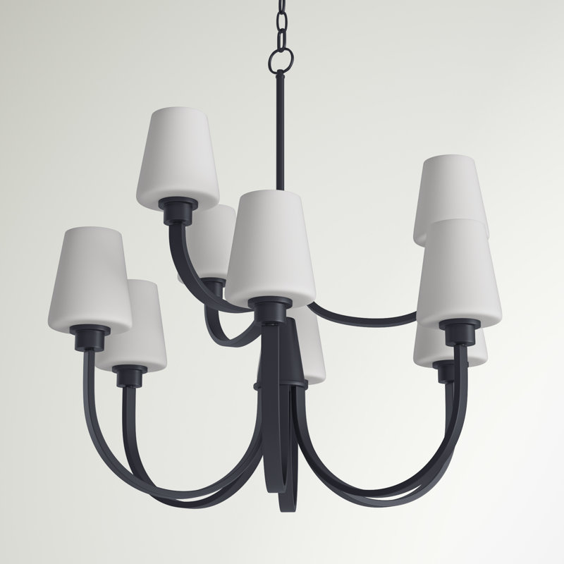 Bottorff 9 - Light Dimmable Chandelier, Black
