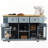 Mobile Kitchen Island with Drop Leaf and Open Side Storage Racks-1368944344