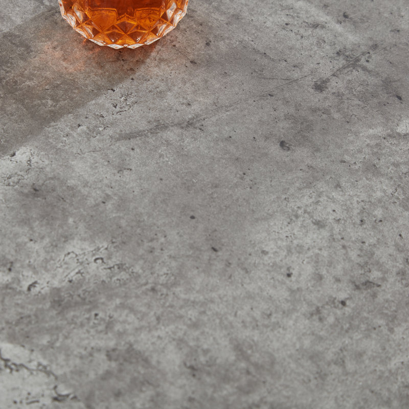 Valluri Contemporary Coffee Table, Faux Concrete/White