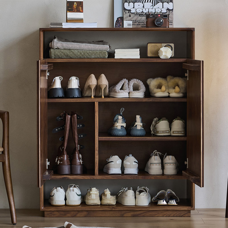 Armoire à chaussures en bois massif populaire
