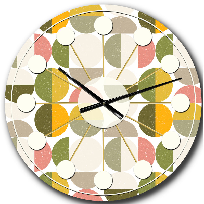Horloge murale rétro Mid-Century, Grand