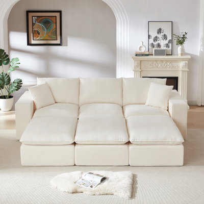 Canapé moderne en nuage de chenille, librement combinable, confortable pour s'asseoir, convient aux meubles de salon modernes dans les maisons, les appartements et les bureaux