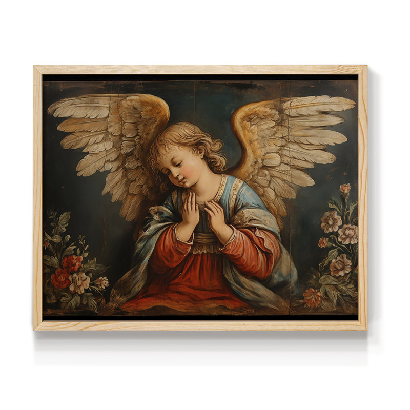Angels From Above-XLI -Framed Print - Restickable, 8" H x 10" W, Natural Framed