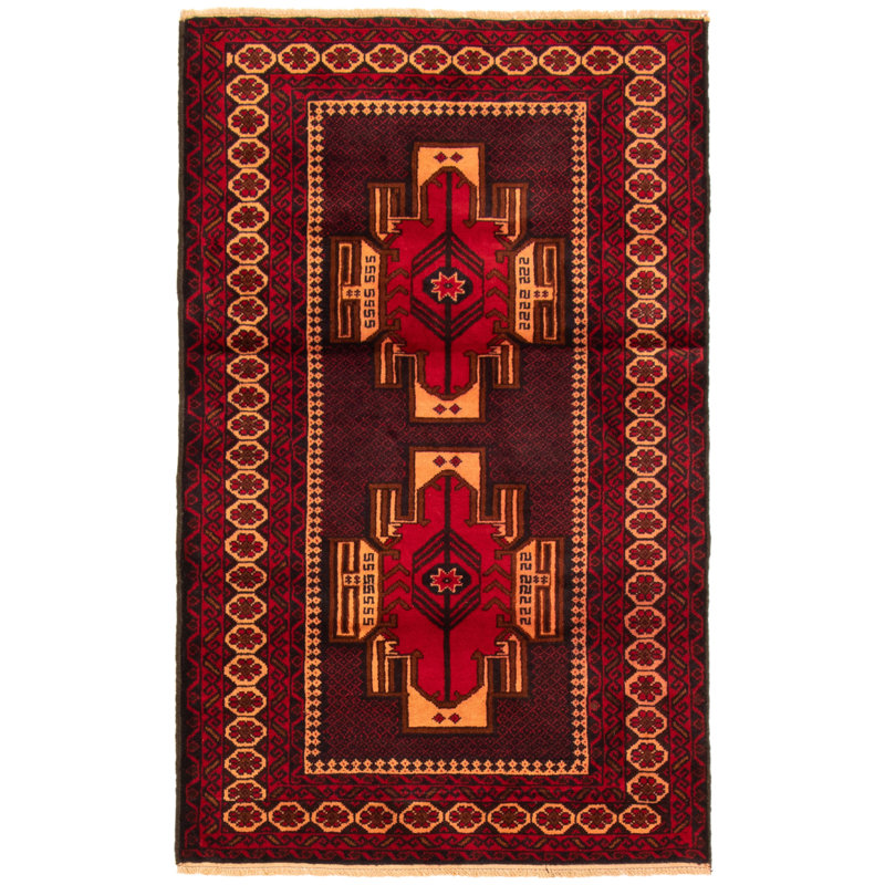 Tapis rouge foncé Lynnisha 2 pi 11 po x 5 pi 0 po