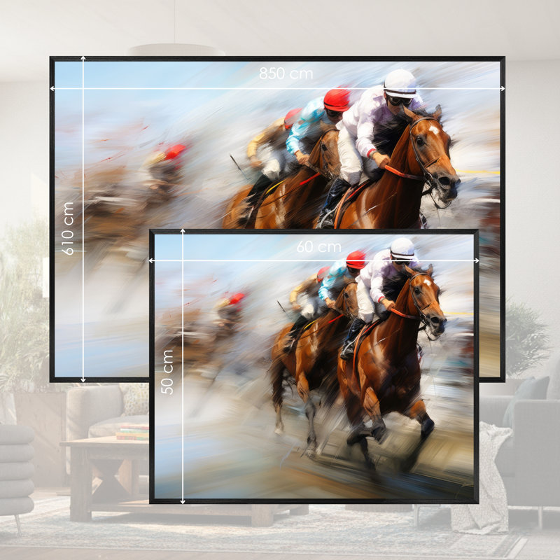 Single Picture Frame LED Illuminated Wall Art Wall Art on Glass / Aluminium, 50 cm H x 60 cm W