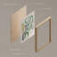 Décoration de salle de bain Bureau, motif géométrique de fleurs vertes, forme abstraite, minimalisme, relaxation / zen, impression sur papier encadrée de 4 pièces-93013138-93013140