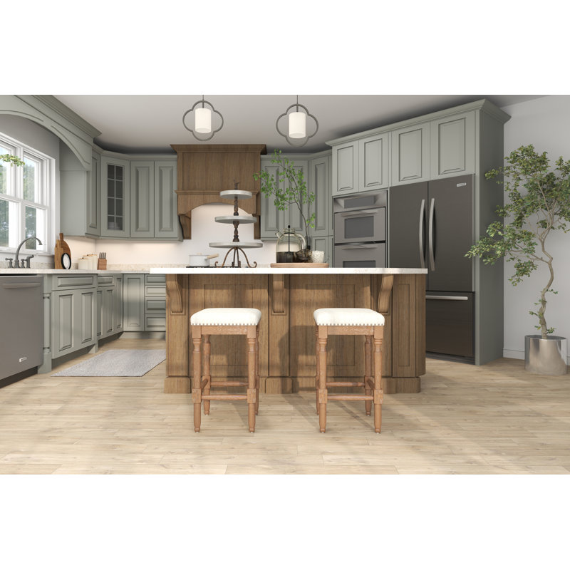 Tabouret de bar 26 po Classic, Cadre beige / brun clair