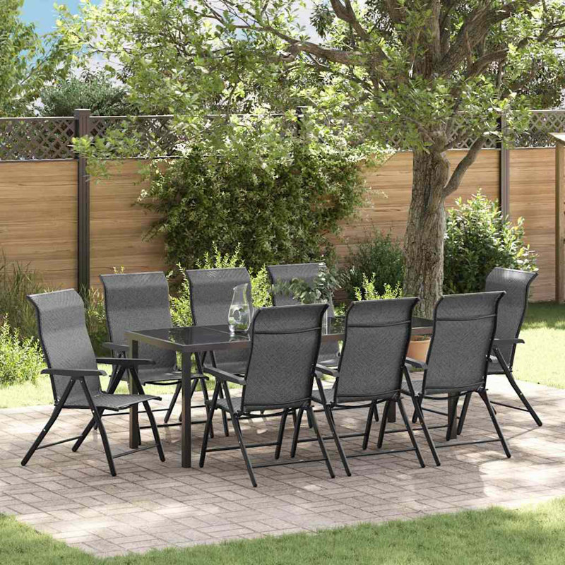 Eliezel 8 - Person Patio Dining Set Rectangular Table, Grey