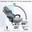 Ergonomic Gaming Chair, Video Game Chair With Massage Lumbar Support And Footrest, Height Adjustable Fabric Computer Chair With Pocket Spring Cushion-488084961