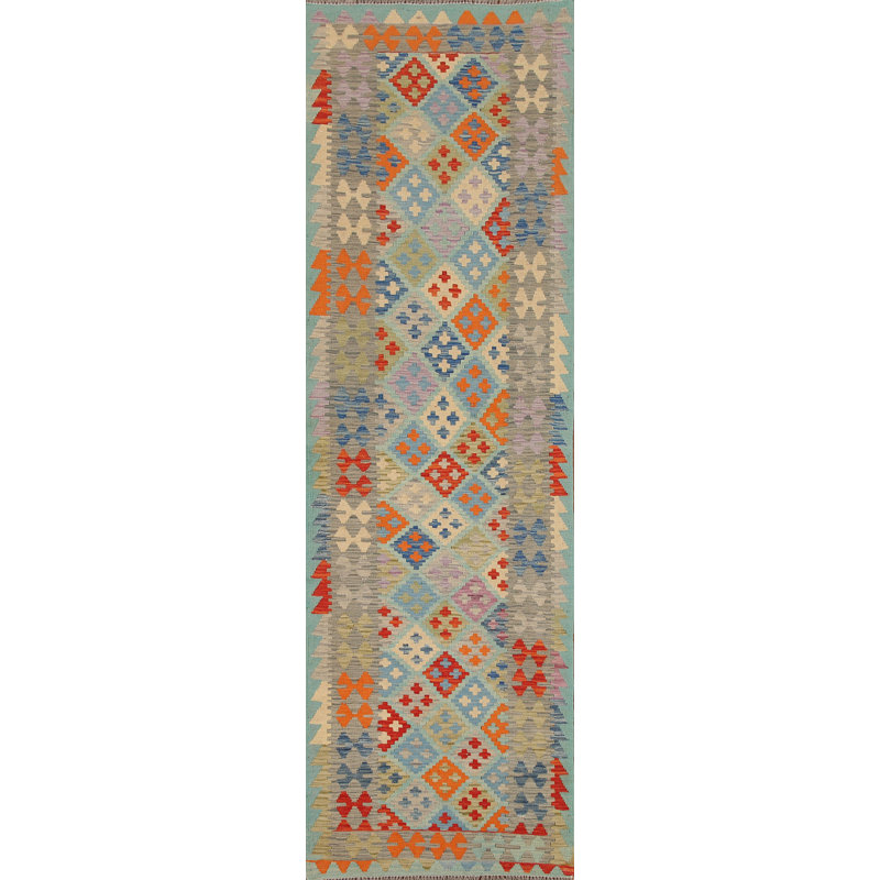Tapis de couloir géométrique Kilim