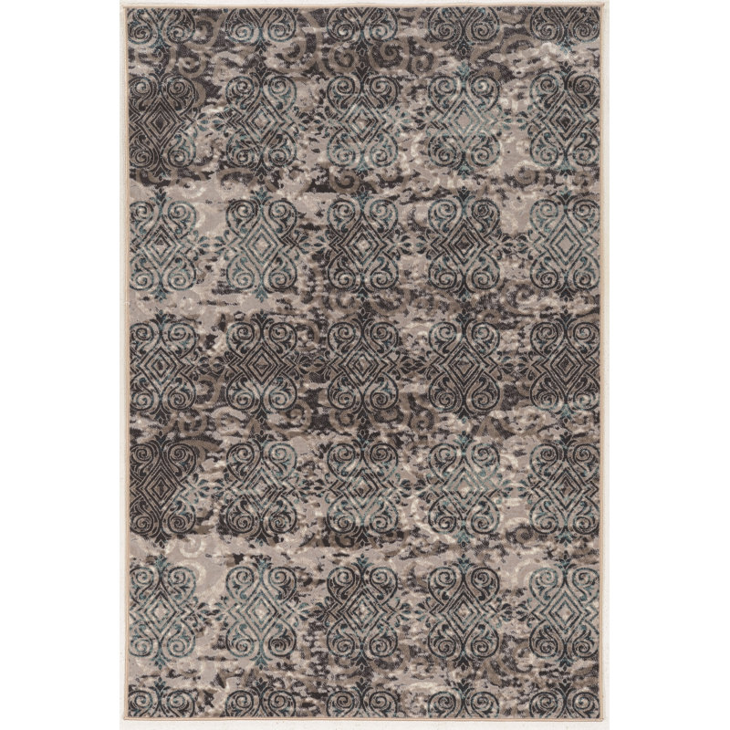 Tapis oriental beige et gris Coffman, Rectangulaire 2 pi x 3 pi