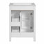 Meuble-lavabo de salle de bain avec lavabo en céramique, 1 porte à fermeture douce et 2 tiroirs à fermeture douce