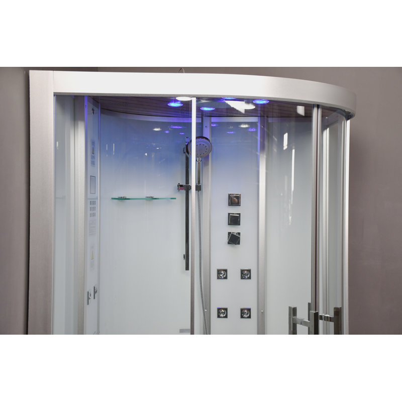 47'' W 89'' H Framed Round Double Slide Shower Enclosure
