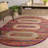 Braided Hand Woven Cotton/Jute Southwestern Rug in Red-359594542
