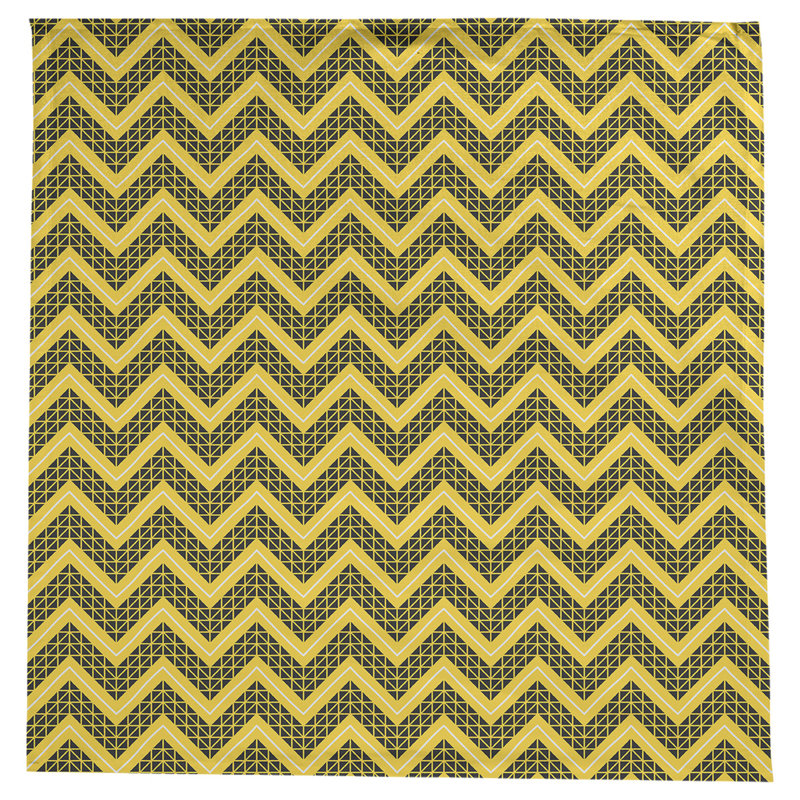 Nappe à chevrons à la main classic Stephenie, Jaune / Noir