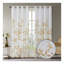 Panneau de rideau semi-transparent Burnout (panneau simple) avec œillets, ivoire / or, L 84 po x l 50 po-129688525