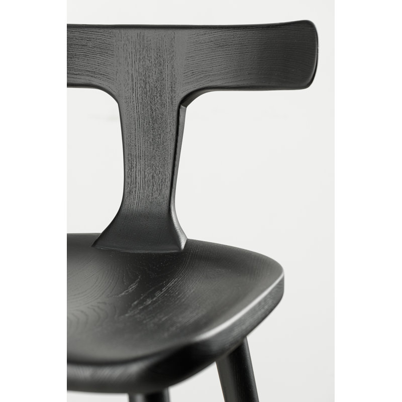 Anvil Chair With Back, Matte Black, Bar Stool (31” Seat Height)