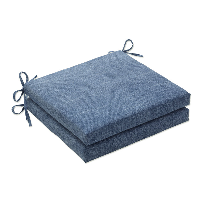 Coussin de chaise Renelda, Bleu, L 16 po x P 18,5 po