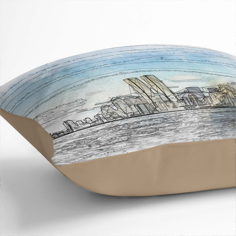 Square Cushion, Stone, 55cm H x 55cm W x 20cm D