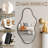 Asymmetrical Metal Framed Wall Mirror-391600282-391600285