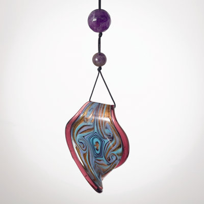 Mini carillon avec voile de poire en verre d'art