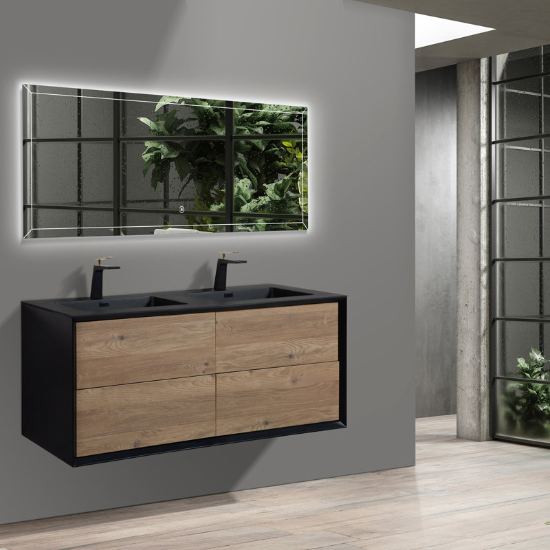 Latitude Run® Ensemble de meuble-lavabo double 60 po - Wayfair Canada