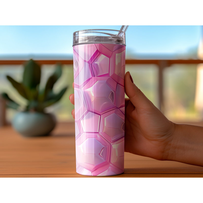 Choose Handmade Tumblers 591ml Vacuum Insulated Stainless Steel (18/8) Travel Tumbler with Straw