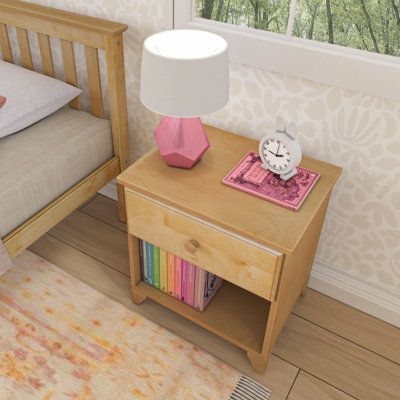  Aileana Solid Wood Nightstand with 1 Drawer