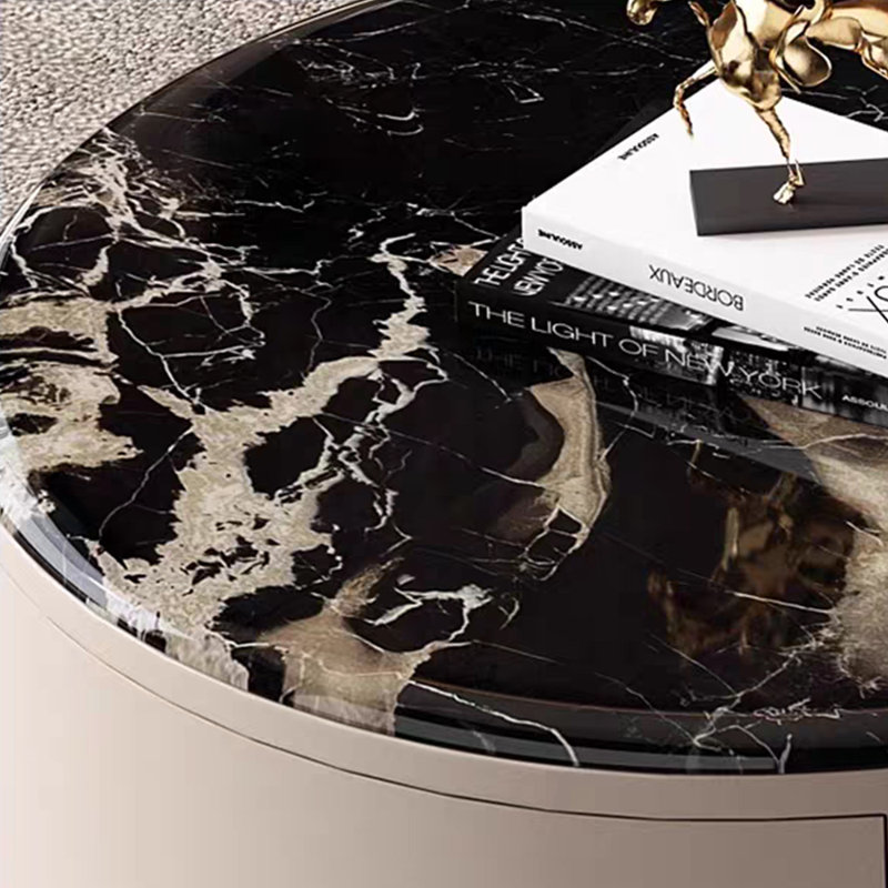 Table basse moderne en marbre minimaliste