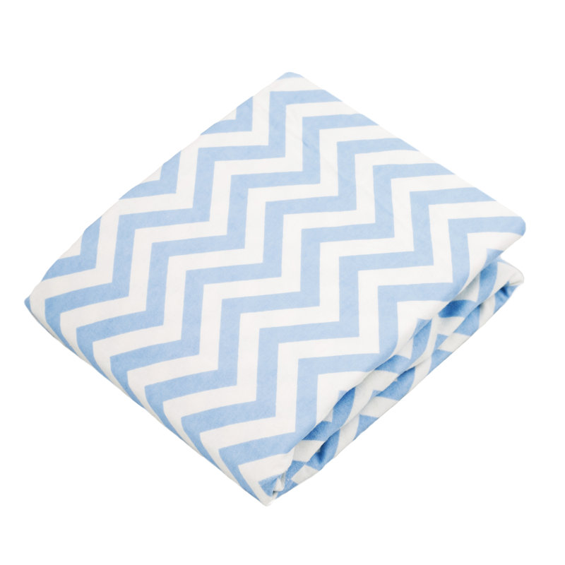 Drap pour berceau Royston, Chevron bleu