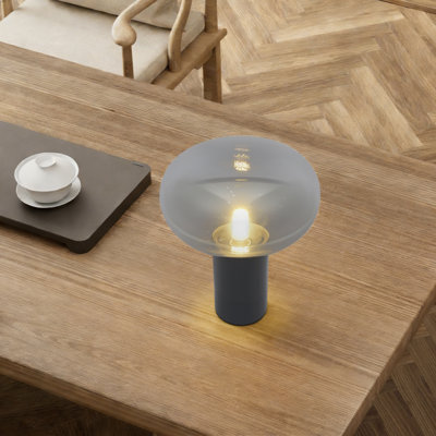 Modern Minimalist Art Deco-Style Marble Glass Bedside Table Lamp