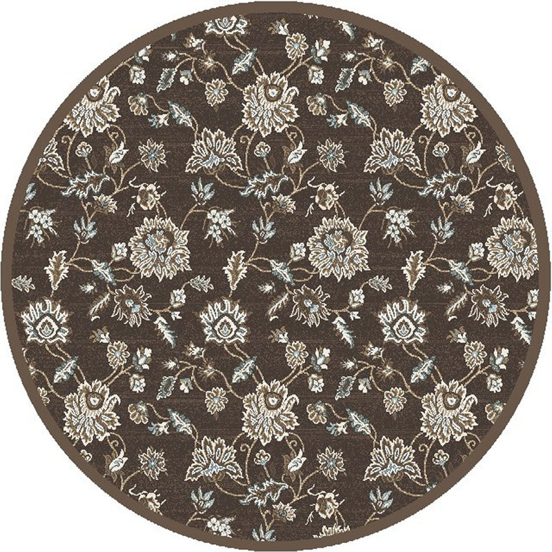 Tapis brun / ivoire Pisa, Rond 7 pi 10 po
