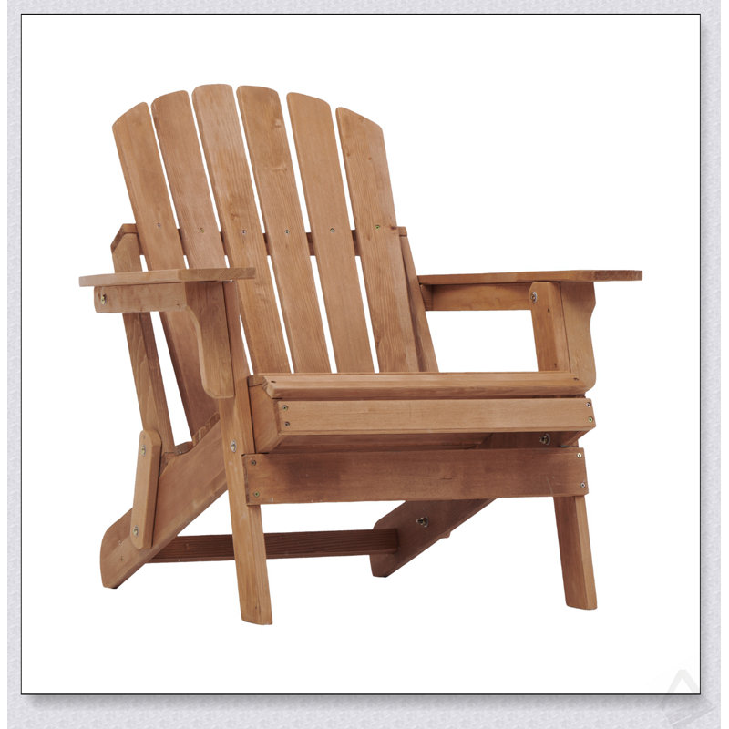 Chaise Adirondack pliante en bois surdimensionnée avec dossier et siège pré-assemblés, parfaite pour le jardin, la cour et le patio