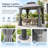 8 x 8 Ft Soft Top Patio Gazebo with 2-Tier Roof, Mosquito Netting and Privacy Curtains, Galvanized Steel Outdoor Canopy for Backyard Deck and Garden-135974079