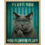 «Fluff You You Fluffin Fluff Bad Kitty» sur papier-98298769-98298771