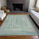 Machine Washable Indoor/Outdoor Xhevrie Teal Rug