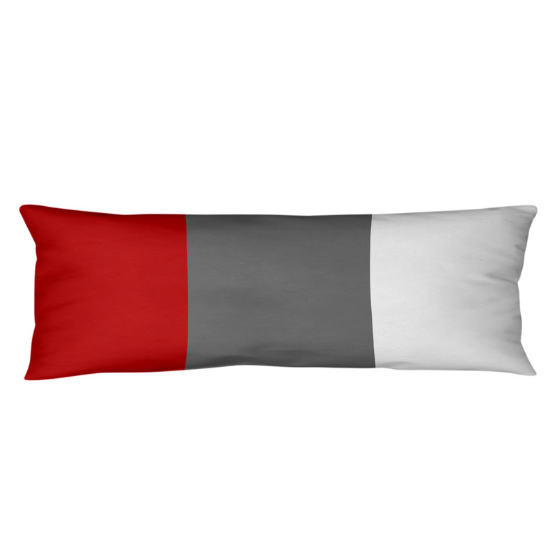 Addison Polyester Medium Pillow, Gray/White