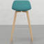 Counter/Bar Height Stools - 2 Blue Upholstered Chair Retro Of Mid-Century Chairs Upholstery Modern