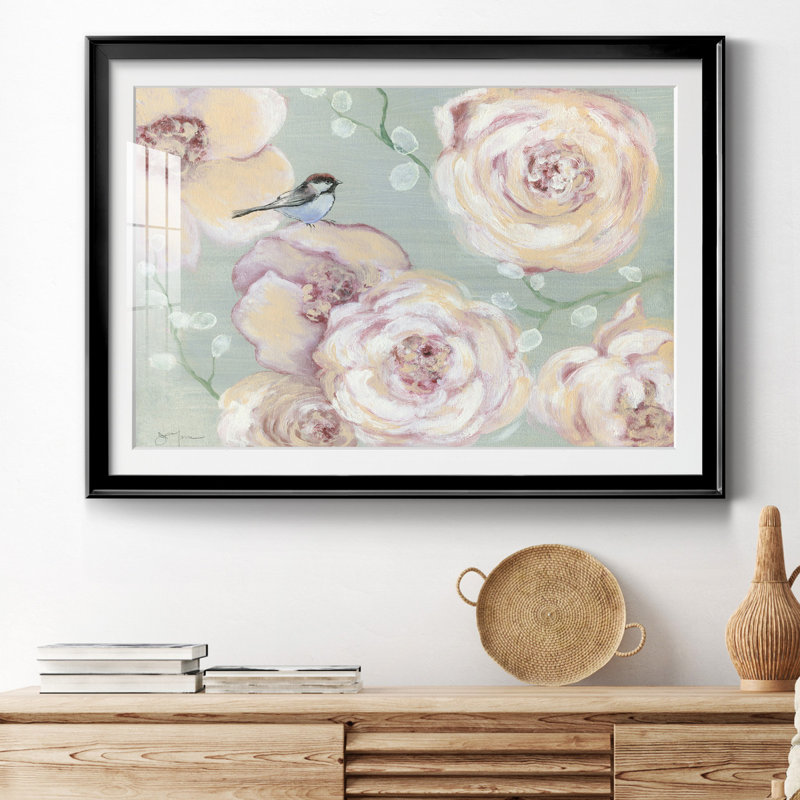 «Blush Melody», reproduction d'art encadrée, H 22,5 po x l 30,5 po x P 1,5 po, Papier avec cadre noir