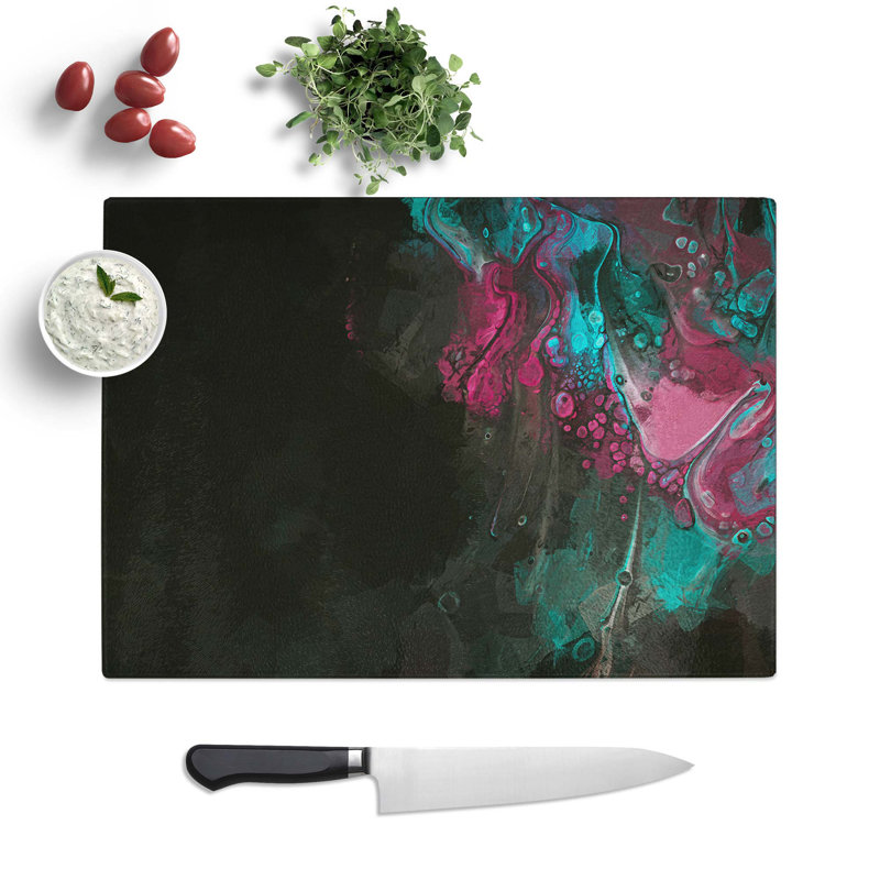 Glass Fighting The Night in Abstract Chopping Board, 39 cm W x 28.5 cm L