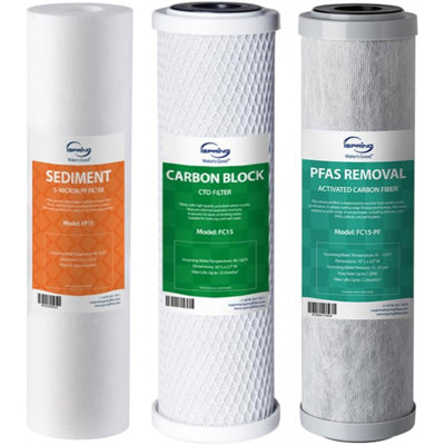 Système de filtration d'eau sans réservoir iSpring à 3 étapes sous l'évier, réduction du PFAS testée par le GV, normes NSF / ANSI, durabilité à long terme, avec ensemble de filtres de remplacement jusqu'à 1 an (Modèle: US31-PF)