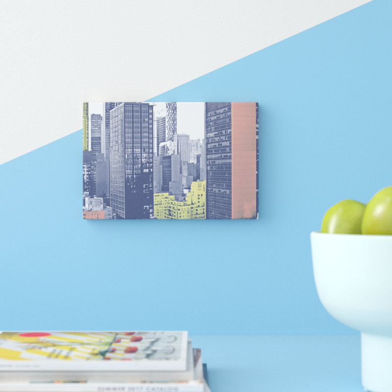 «Pastel NYC II», impression sur toile tendue, H 8 po x l 12 po x P 0,75 po, Toile tendue, Pas de tapis